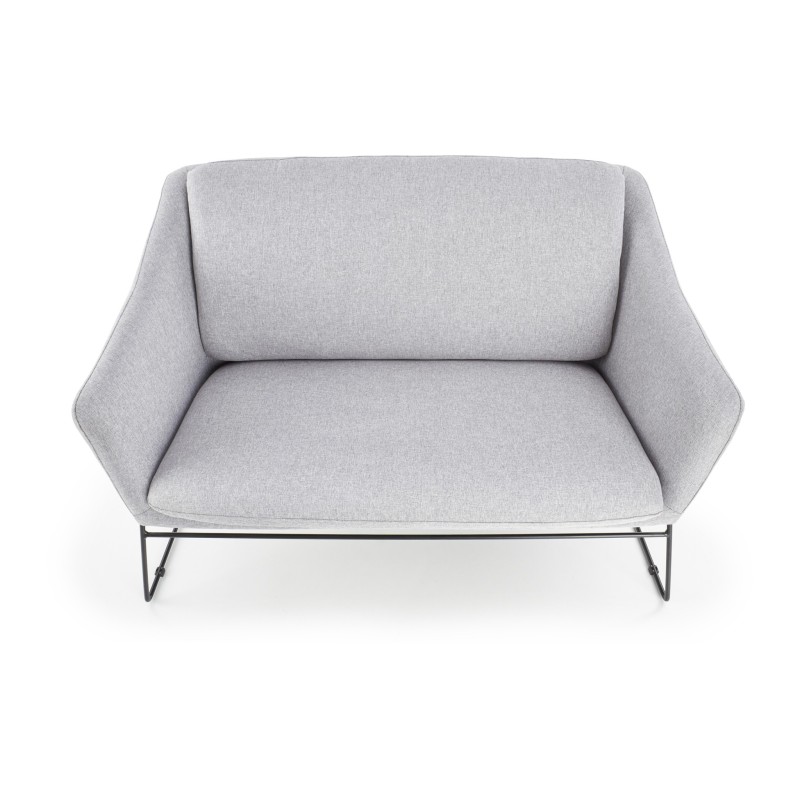 SOFT 2 XL fotel wypoczynkowy podwójny czarny stelaż, jasny popiel (1p 1szt)