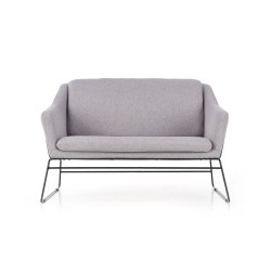 SOFT 2 XL fotel wypoczynkowy podwójny czarny stelaż, jasny popiel (1p 1szt)