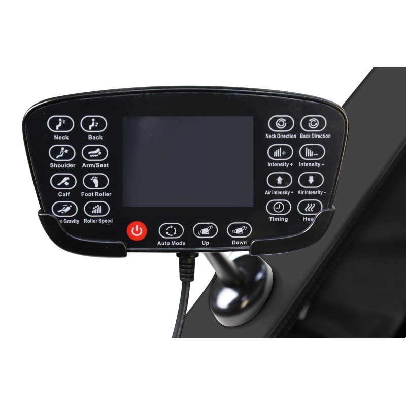 SOLARIA fotel wypoczynkowy z funkcją masażu i podgrzewania, czarny (1p 1szt)