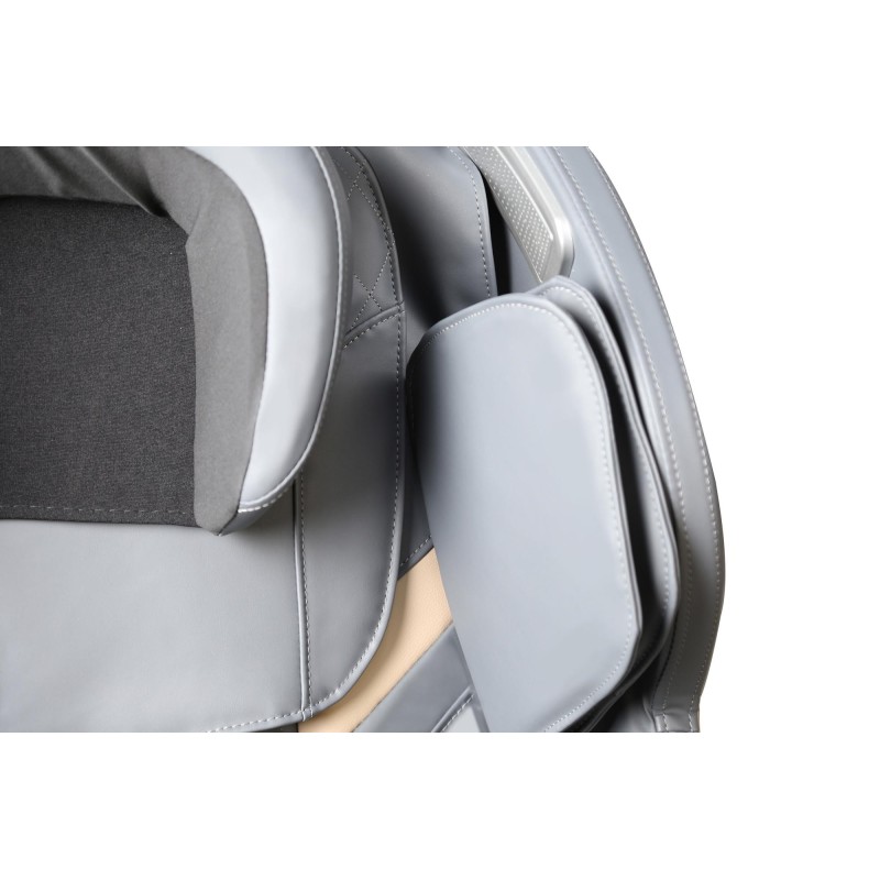 SOLARIA fotel wypoczynkowy z funkcją masażu i podgrzewania, kremowy / popielaty (1p 1szt)