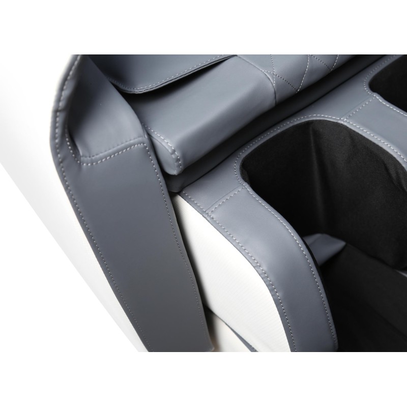 SOLARIA fotel wypoczynkowy z funkcją masażu i podgrzewania, kremowy / popielaty (1p 1szt)