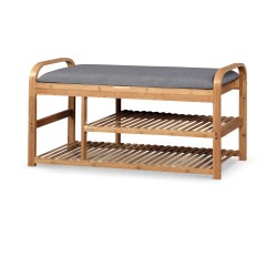 ST13 ławka / stojak na buty bambus - popielaty (1p 1szt)