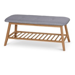 ST15 ławka / stojak na buty bambus - popielaty (1p 1szt)