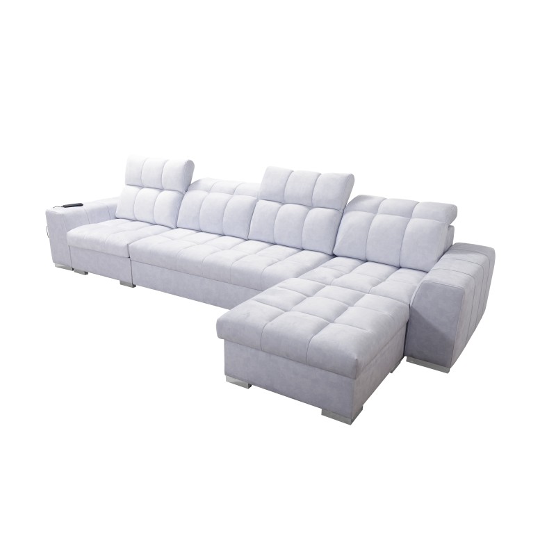 Prisma XII Corner Sofa with Sleeping Function | Luxury Furniture with USB Port | Velvet | Pet Friendly, Terra 06 Prisma XII Corner Sofa with Sleeping Function | Luxury Furniture with USB Port | Velvet | Pet Friendly, Terra 06