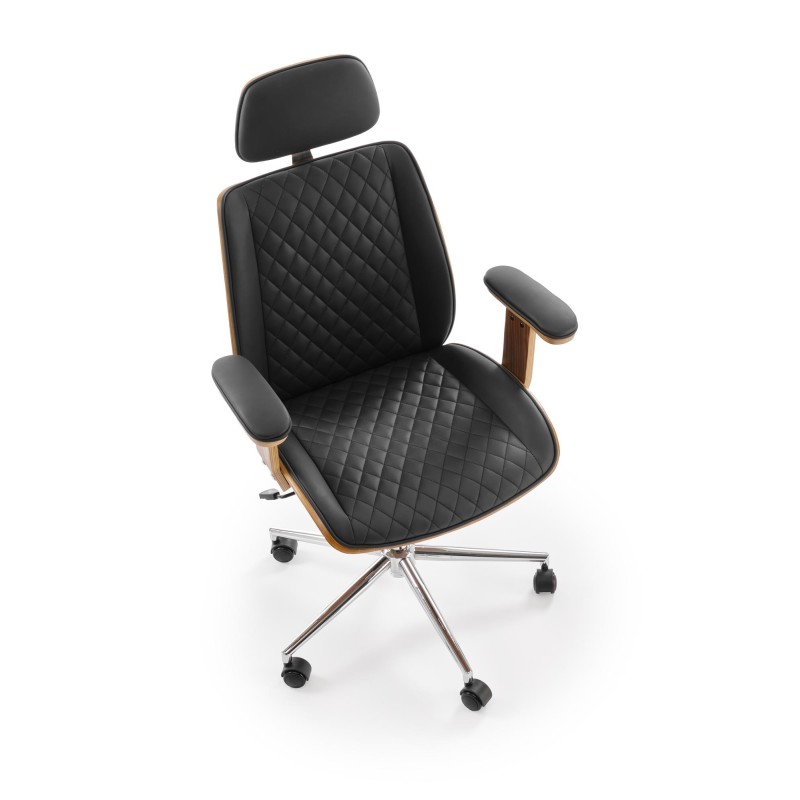 TIMBER fotel gabinetowy orzechowy/czarny