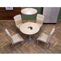 TOLIO stół okrągły, trawertyn/ kaszmir (3p 1szt)