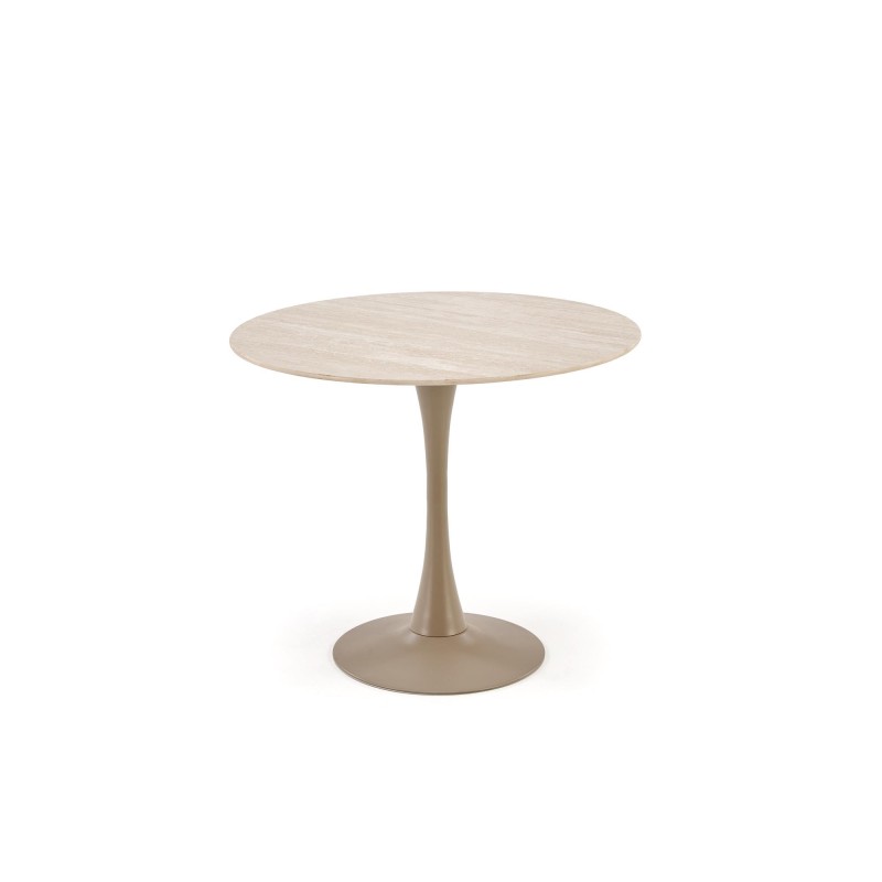 TOLIO stół okrągły, trawertyn/ kaszmir (3p 1szt)