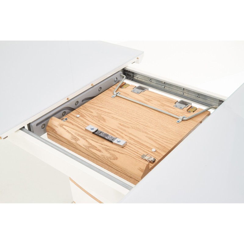 TORONTO stół rokładany biały / dąb złoty