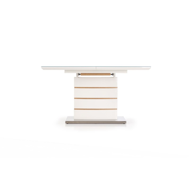 TORONTO stół rokładany biały / dąb złoty