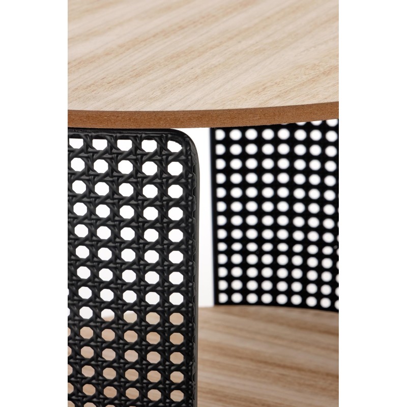 TRAFICA ława naturalny/czarny (1p 1szt)