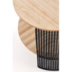 TRAFICA ława naturalny/czarny (1p 1szt)