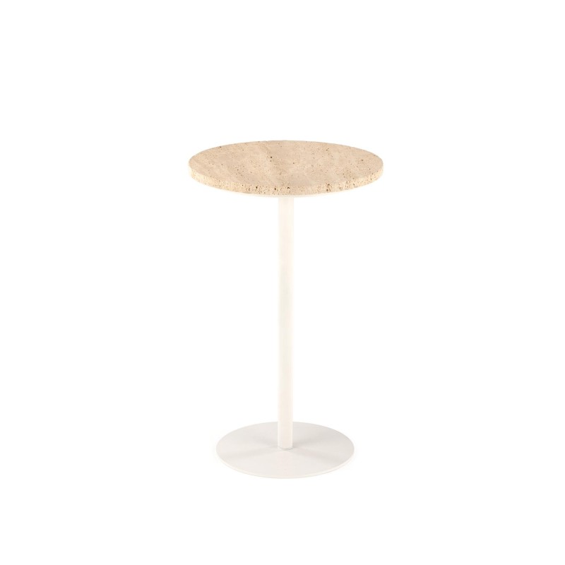 TRAVERSO ława, trawertyn / biały (1p 1szt)