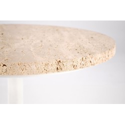 TRAVERSO ława, trawertyn / biały (1p 1szt)