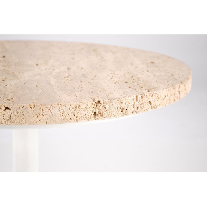 TRAVERSO ława, trawertyn / biały (1p 1szt)