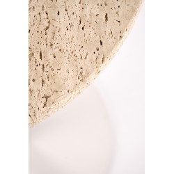 TRAVERSO ława, trawertyn / biały (1p 1szt)