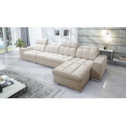 Narożnik Prisma XII z funkcją spania | Luksusowy Mebel z Portem USB | Velvet | Pet friendly, Terra 13