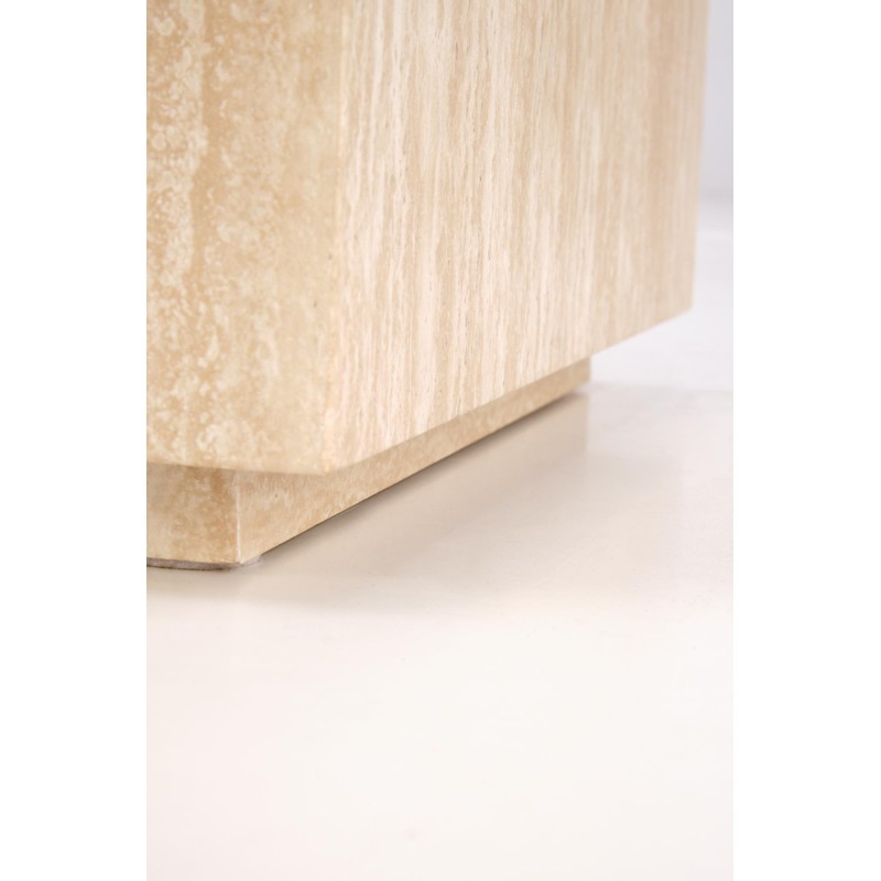 TRAVERTINO_S KWADRAT ława, trawertyn (1p 1szt)