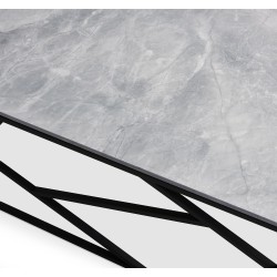 UNIVERSE 2 ława, popielaty marmur / czarny (2p 1szt)