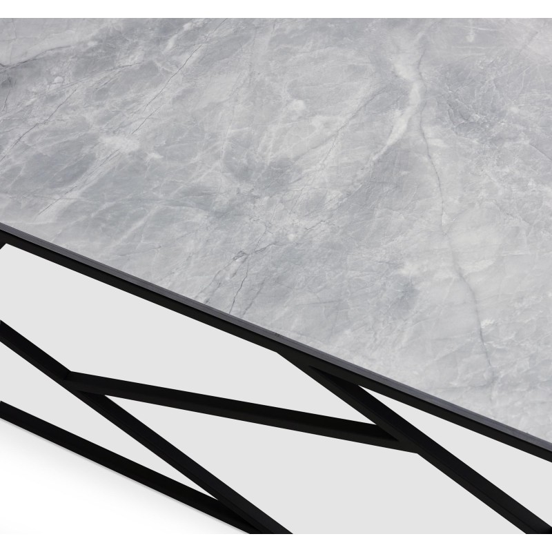 UNIVERSE 2 ława, popielaty marmur / czarny (2p 1szt)