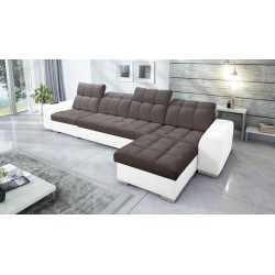 Narożnik Prisma XII z funkcją spania | Luksusowy Mebel z Portem USB | Velvet | Pet friendly, Terra 26 + Ecoskóra