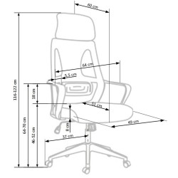 VALDEZ fotel pracowniczy popiel / czarny