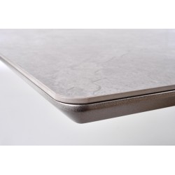 VALENTINO stół rozkładany jasny popiel/złoty (3p 1szt)