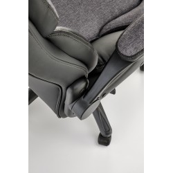 VALERIO fotel gabinetowy czarny / popielaty (1p 1szt)