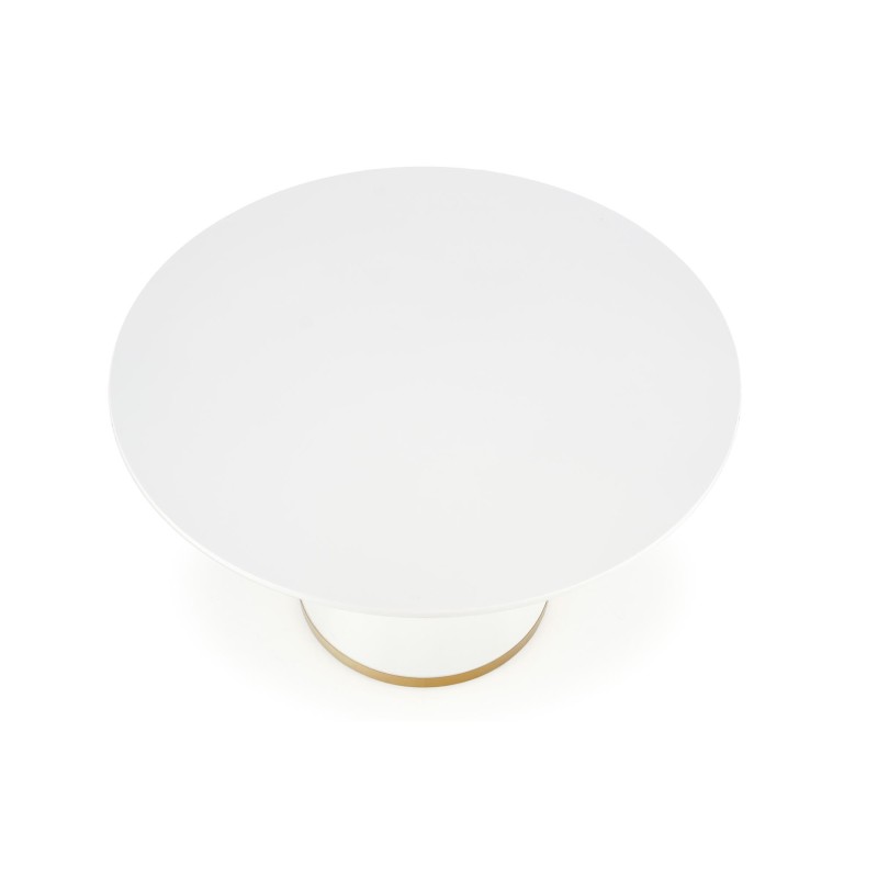 VEGAS stół, blat - biały, noga - biały / złoty (2p 1szt)