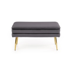 VELVA ławka popielaty/złoty (1p 1szt)