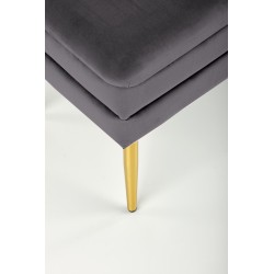 VELVA ławka popielaty/złoty (1p 1szt)