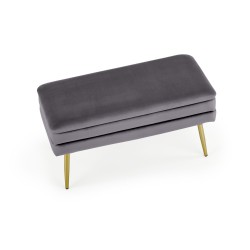 VELVA ławka popielaty/złoty (1p 1szt)
