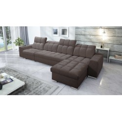 Narożnik Prisma XII z funkcją spania | Luksusowy Mebel z Portem USB | Velvet | Pet friendly, Terra 26