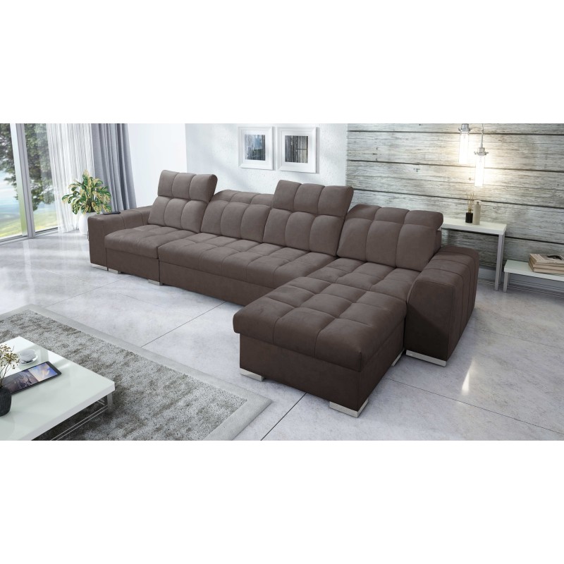 Prisma XII Corner Sofa with Sleeping Function | Luxury Furniture with USB Port | Velvet | Pet Friendly, Terra 26 Prisma XII Corner Sofa with Sleeping Function | Luxury Furniture with USB Port | Velvet | Pet Friendly, Terra 26