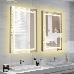 VERO lustro ścienne łazienkowe, srebrny