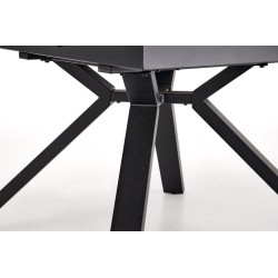 VERTIGO stół rozkładany, blat - biały marmur, nogi - czarny (2p 1szt)