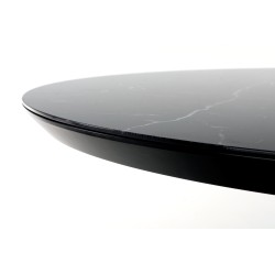 VERTIGO stół rozkładany, blat - czarny marmur, nogi - czarny (2p 1szt)