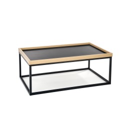 VESPA ława blat naturalny, nogi: czarny (1p 1szt)