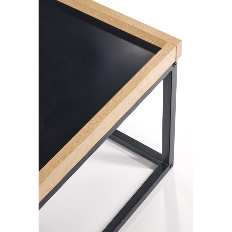 VESPA ława blat naturalny, nogi: czarny (1p 1szt)