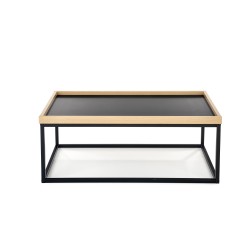 VESPA ława blat naturalny, nogi: czarny (1p 1szt)