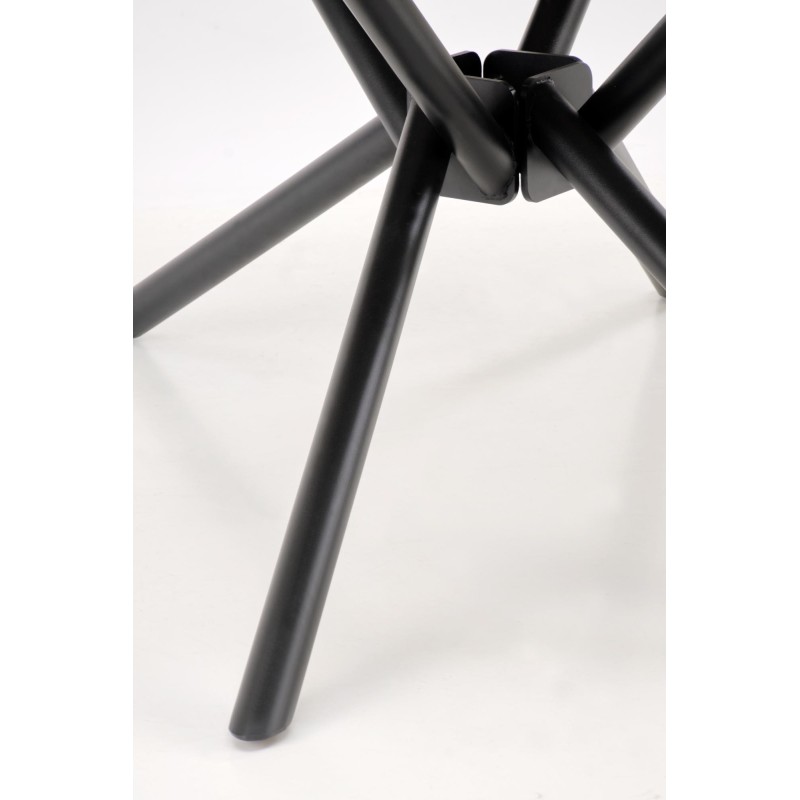 VITORINO stół rozkładany, blat - biały marmur, nogi - czarny (2p 1szt)