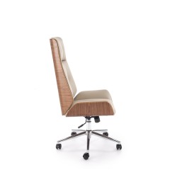 WEBSTER fotel gabinetowy orzechowy/beżowy