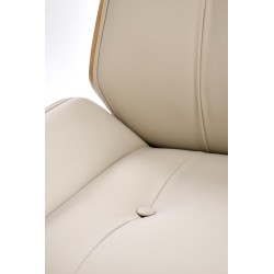 WEBSTER fotel gabinetowy orzechowy/beżowy