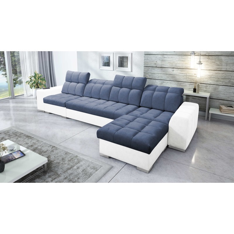 Prisma XII Corner Sofa with Sleeping Function | Luxury Furniture with USB Port | Velvet | Pet Friendly, Terra 76 + Eco-leather Prisma XII Corner Sofa with Sleeping Function | Luxury Furniture with USB Port | Velvet | Pet Friendly, Terra 76 + Eco-leather