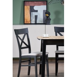 BARRIL stół rozkładany 130-170x80x72 cm dąb artisan/czarny (2p 1szt)