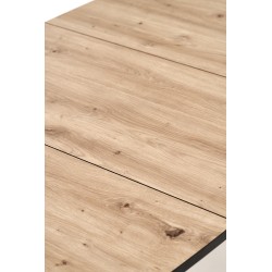 BARRIL stół rozkładany 130-170x80x72 cm dąb artisan/czarny (2p 1szt)