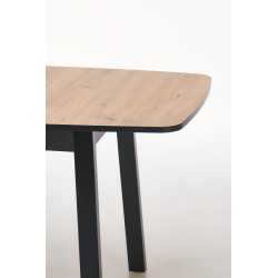 BARRIL stół rozkładany 130-170x80x72 cm dąb artisan/czarny (2p 1szt)