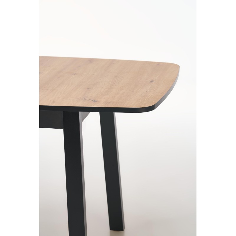 BARRIL stół rozkładany 130-170x80x72 cm dąb artisan/czarny (2p 1szt)