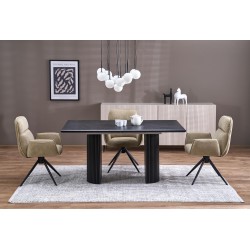 BOLERO stół rozkładany 160-250x90x78 cm dąb naturalny/czarny (3p 1szt)