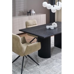 BOLERO stół rozkładany 160-250x90x78 cm dąb naturalny/czarny (3p 1szt)