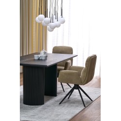 BOLERO stół rozkładany 160-250x90x78 cm dąb naturalny/czarny (3p 1szt)